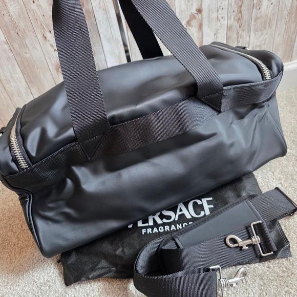 Versace Black Travel Duffle Gym with Red Interior - Picture 7 of 11
